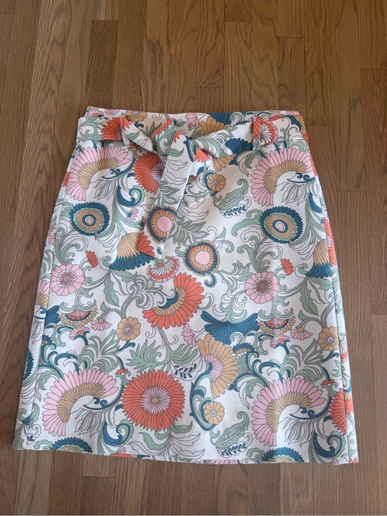 J. Crew Dresses & Skirts - J. Crew Floral A-Line Skirt in White with Coral, Pink & Teal 12